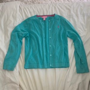 girls lilly pulitzer light blue sweater